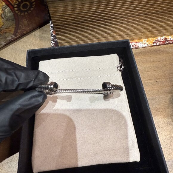 D̲a̲v̲i̲d̲ ̲Y̲u̲r̲m̲a̲n̲ 4mm Double Silver X Bracelets - Picture 7 of 7